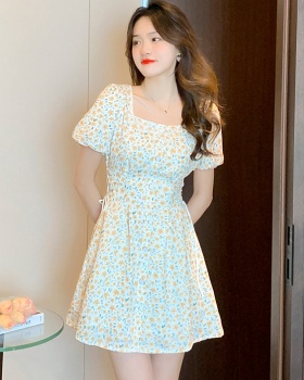 Floral sweet France style summer dress for women
