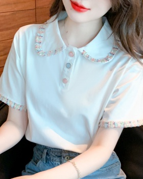 Summer pure cotton tops short sleeve T-shirt for women