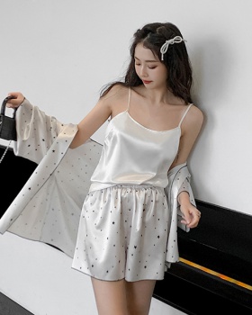 Spring and summer sling lovely pajamas 3pcs set for women