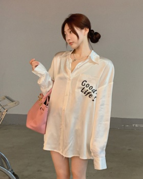 Korean style simple personality halter shirt for women
