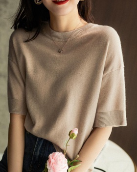 Short loose summer tops knitted ice silk cardigan for women