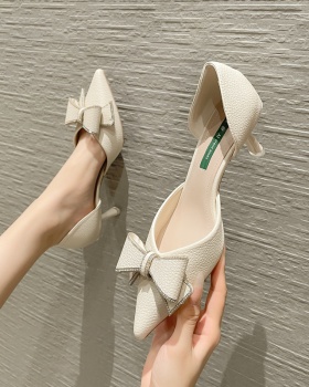 Show thin shoes pointed high-heeled shoes for women