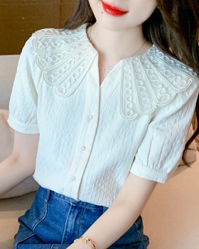 France style retro shirt doll collar tops for women