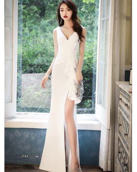 Mermaid white formal dress elegant evening dress for women