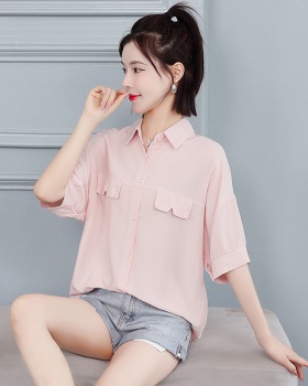 Short sleeve shirt summer tops for women
