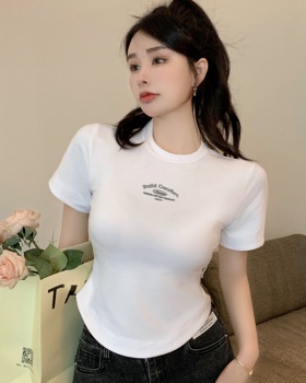 Short short sleeve T-shirt arc pure cotton tops