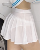 Ice silk short skirt school uniforms a set for women