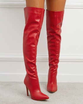 Pointed thigh boots autumn and winter stilettos for women