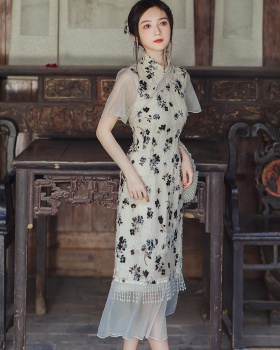 Spring high waist dress maiden pullover cheongsam