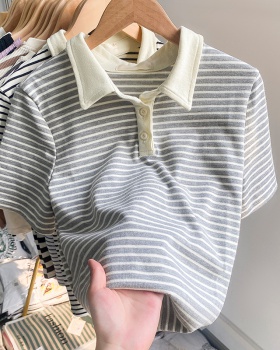 Short sleeve pure cotton tops summer shirts for women