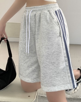 Korean style high waist sports stripe Casual shorts