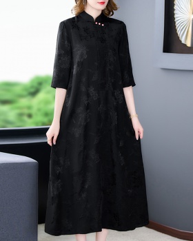 National style Chinese style temperament real silk dress