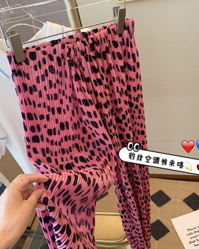 Fashion straight pants pink loose slim wide leg pants