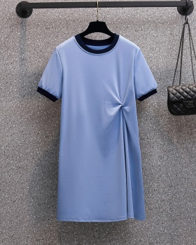 Slim Casual large yard short sleeve dress for women