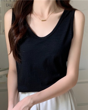Sleeveless pure vest pure cotton T-shirt for women