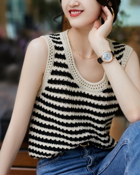 Hollow summer waistcoat personality knitted vest