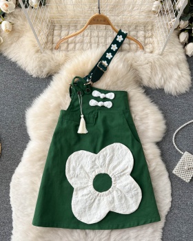 College style flowers strap Korean style dress for women