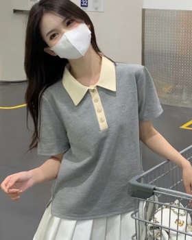 Mixed colors Korean style T-shirt short sleeve tops