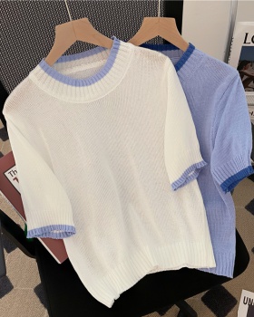 Short sleeve tender tops knitted T-shirt for women