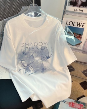 Printing summer tops short sleeve T-shirt for women