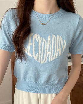 Cashmere spicegirl sweater letters T-shirt for women