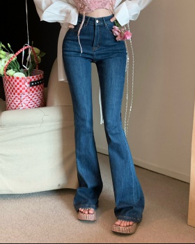 High waist slim jeans summer long pants for women