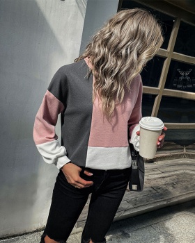 Long sleeve sweater mixed colors tops for women