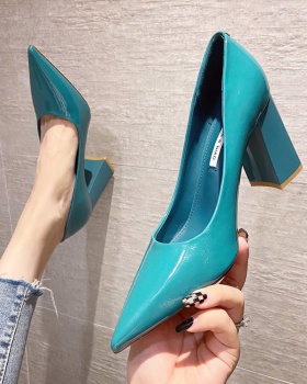 Thick shoes pointed high-heeled shoes for women