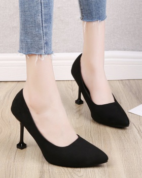 Fashion broadcloth shoes pointed summer high-heeled shoes