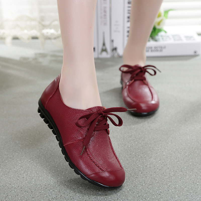 Frenum flat middle-aged spring shoes for women