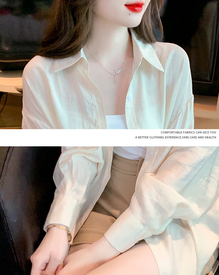 Western style thin sunscreen tops loose tender shirt