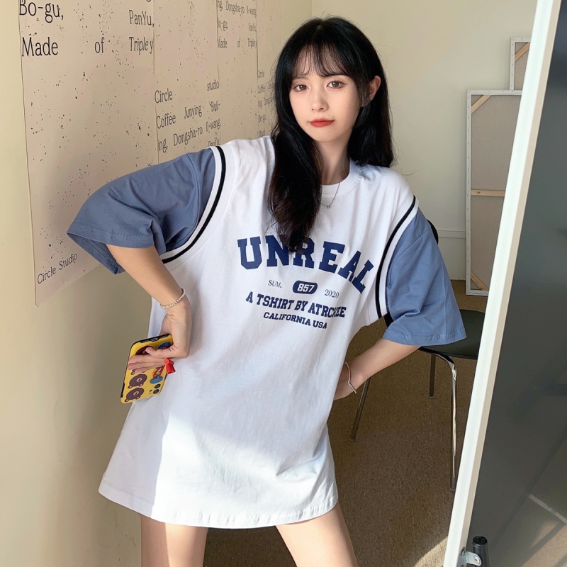 Pseudo-two long T-shirt splice baseball uniforms
