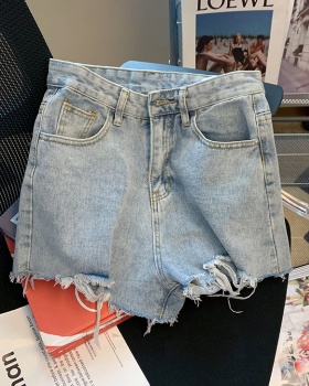 Printing Korean style summer short jeans for women