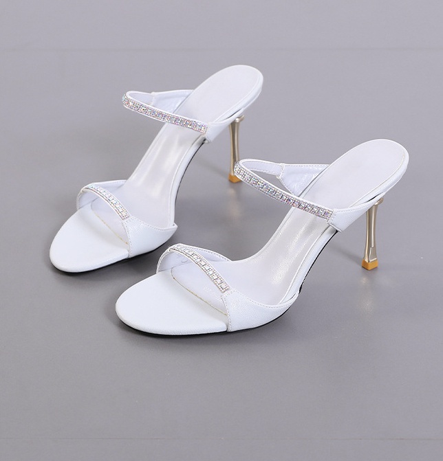 Open toe temperament stilettos ladies slippers for women