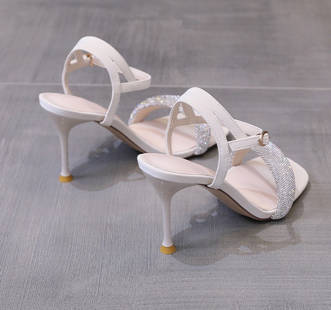 High-heeled summer cingulate sandals for women