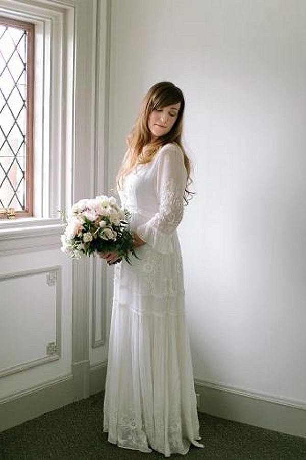 Embroidered embroidery lady dress wedding party long dress