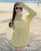 Loose long sleeve sun shirt knitted T-shirt for women