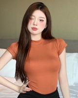Spicegirl close-fitting T-shirt slim round neck tops