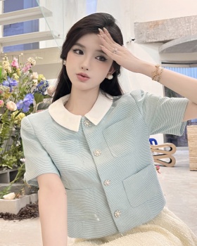 Blue fashion and elegant summer tops for women