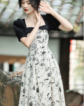 Chinese style ink splice dress