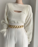Casual temperament sweater short vest 2pcs set for women