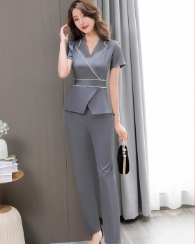 Spring and summer overalls casual pants 2pcs set