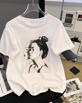 Printing slim tops fashion short sleeve T-shirt
