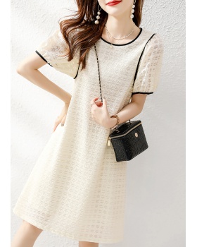 Western style lace mixed colors commuting summer dress for women