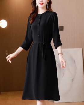 France style spring dress pinched waist shirt for women