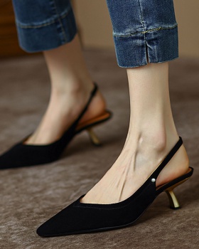 Fine-root Korean style sandals elegant footware for women