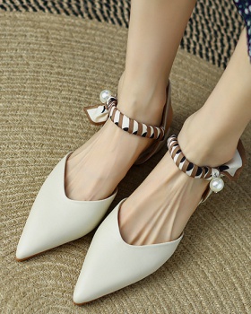 Pointed low shoes cingulate summer sandals for women