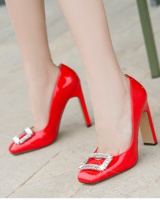 Sexy side buckle European style high-heeled shoes