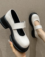 Thick crust round Casual college maiden Japanese style shoes