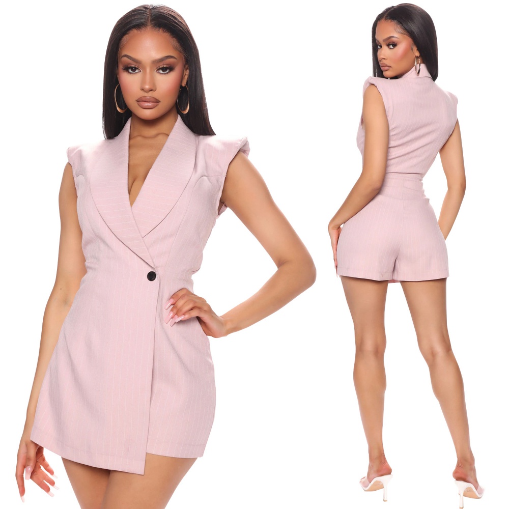 Sexy sleeveless shorts fashion business suit for women